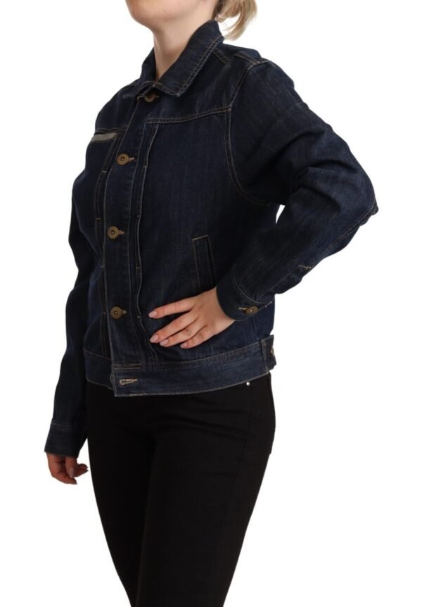 Master Coat Elegant Dark Blue Denim Jacket - Image 2