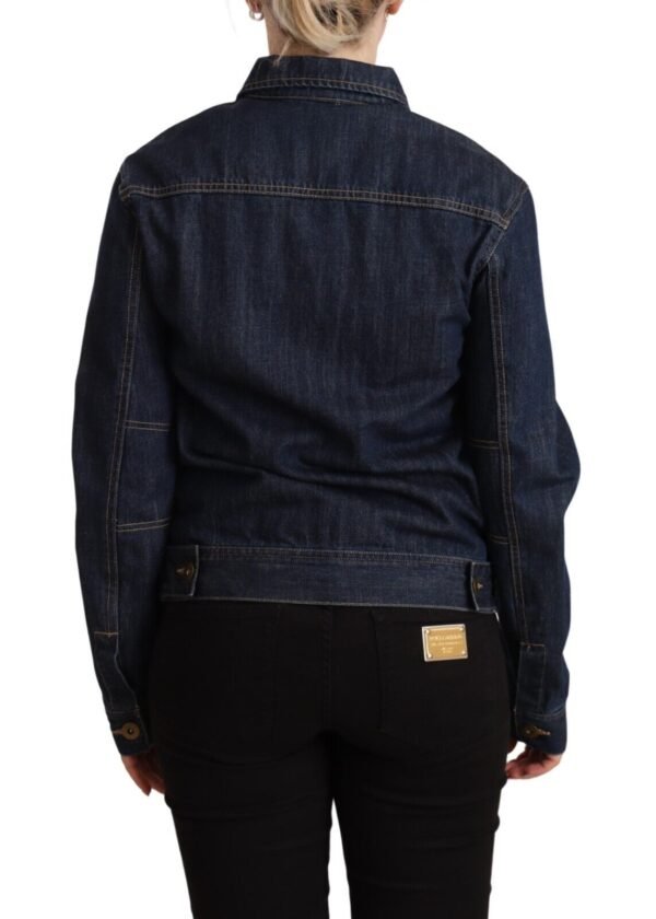 Master Coat Elegant Dark Blue Denim Jacket - Image 3