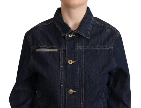 Master Coat Elegant Dark Blue Denim Jacket - Image 4