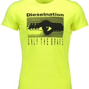 Diesel Yellow Cotton Men T-Shirt