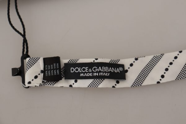 Dolce & Gabbana Chic Polka Dot Silk Bow Tie - Image 4