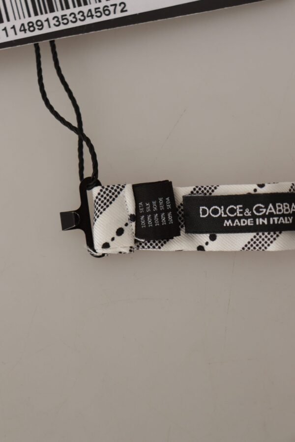 Dolce & Gabbana Chic Polka Dot Silk Bow Tie - Image 5