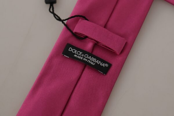 Dolce & Gabbana Elegant Pink Silk Bow Tie for the Dapper Gentleman - Image 3