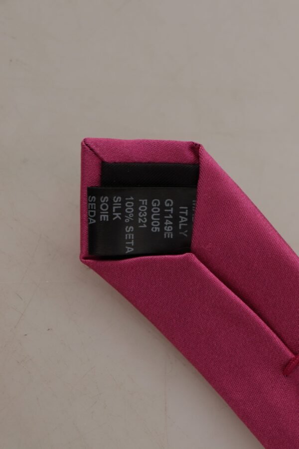 Dolce & Gabbana Elegant Pink Silk Bow Tie for the Dapper Gentleman - Image 5