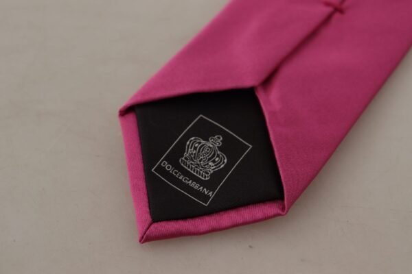 Dolce & Gabbana Elegant Pink Silk Bow Tie for the Dapper Gentleman - Image 7