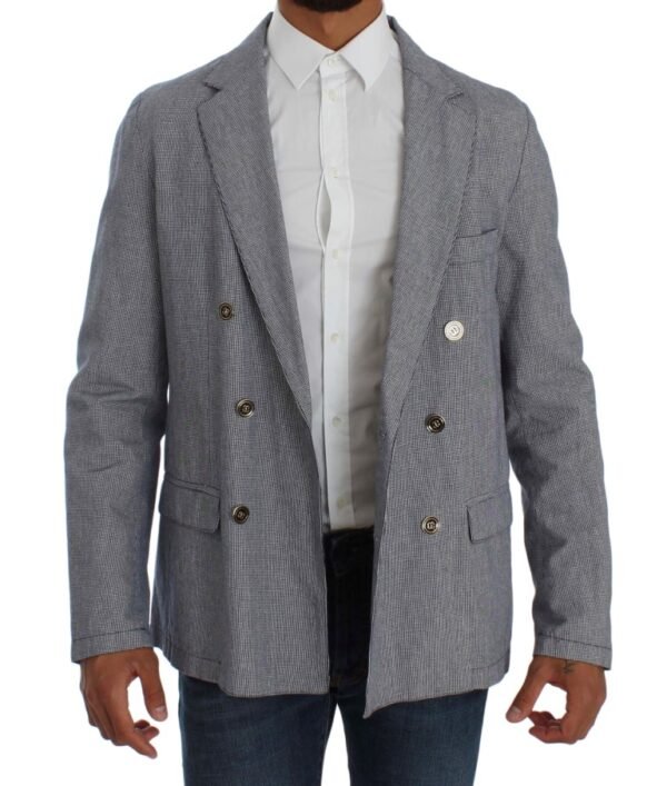 Master Coat Elegant Double-Breasted Blue Blazer - Image 5