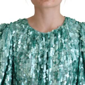 Dolce & Gabbana Elegant Sequined A-Line Midi Dress