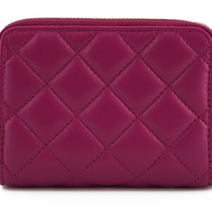 Versace Elegant Purple Quilted Leather Wallet