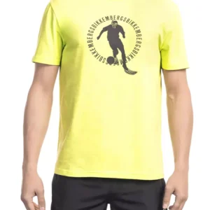 Bikkembergs Yellow Cotton Men T-Shirt