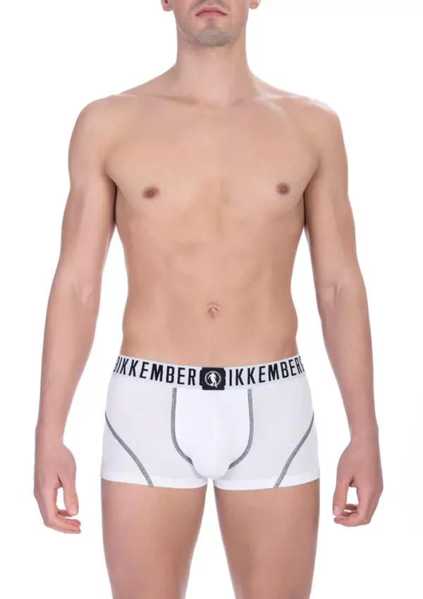 Bikkembergs White Cotton Men Trunk