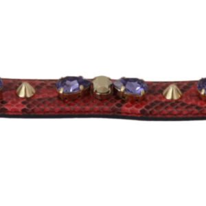 Dolce & Gabbana Elegant Red Python Leather Handbag Strap