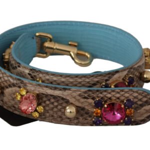 Dolce & Gabbana Elegant Python Leather Shoulder Strap Accessory