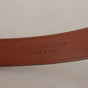 Dolce & Gabbana Elegant Engraved Leather Belt – Timeless Style