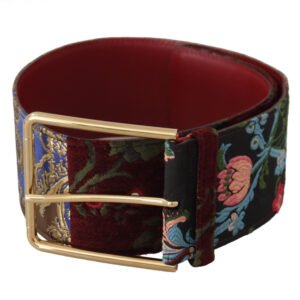 Dolce & Gabbana Engraved Logo Multicolor Leather Belt