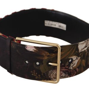 Dolce & Gabbana Engraved Logo Multicolor Leather Belt