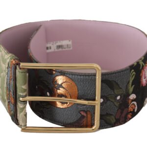 Dolce & Gabbana Elegant Multicolor Canvas-Leather Belt