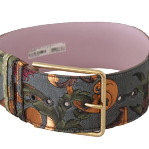 Dolce & Gabbana Elegant Multicolor Canvas-Leather Belt