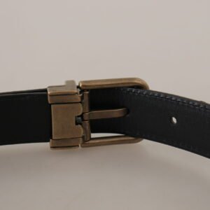 Dolce & Gabbana Chic Engraved Logo Leather Belt