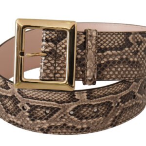 Dolce & Gabbana Elegant Leather Belt with Logo Buckle