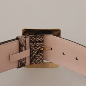 Dolce & Gabbana Elegant Leather Belt with Logo Buckle