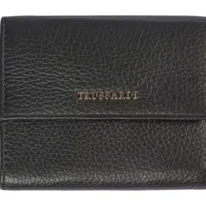 Trussardi Black Leather Women Wallet