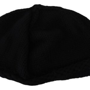 Dolce & Gabbana Elegant Black Virgin Wool Beanie Hat