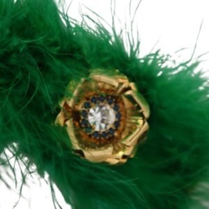 Dolce & Gabbana Elegant Emerald Silk Floral Headband