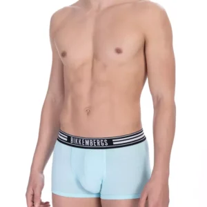 Bikkembergs Light Blue Cotton Men Underwear Trunk Pack