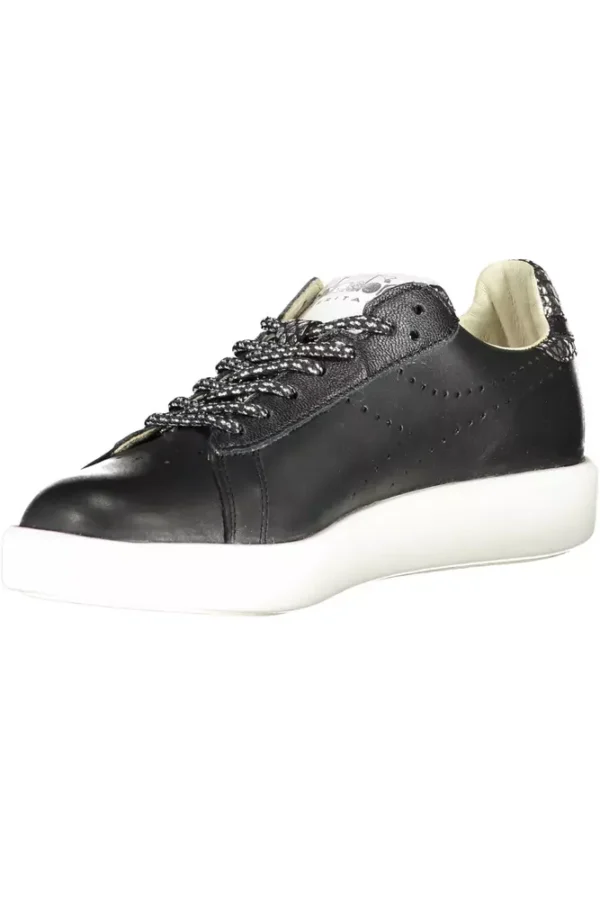 Diadora Black Leather Women Sneaker - Image 3