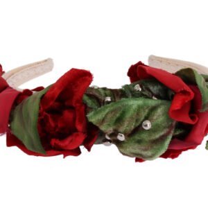 Dolce & Gabbana Elegant Floral Silk-Blend Diadem Tiara