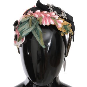 Dolce & Gabbana Elegant Crystal-Embellished Floral Headband