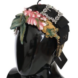 Dolce & Gabbana Elegant Crystal-Embellished Floral Headband