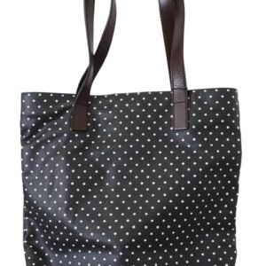 Dolce & Gabbana Elegant Canvas & Leather Tote Bag – Black & White