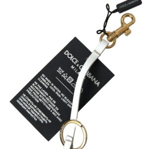 Dolce & Gabbana Chic Black and Gold Designer Keychain