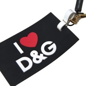 Dolce & Gabbana Chic Black and Gold Designer Keychain