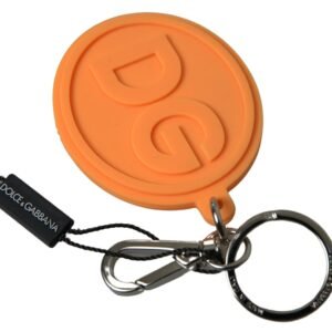 Dolce & Gabbana Chic Orange & Gold Keychain Accessory