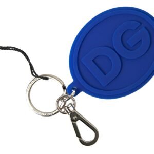 Dolce & Gabbana Chic Brass and Rubber Logo Keychain