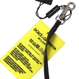 Dolce & Gabbana Chic Yellow Keyring with Logo Hardware