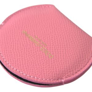 Dolce & Gabbana Elegant Pink Leather Mirror Holder