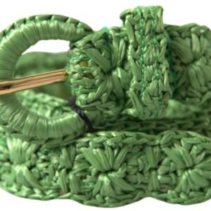 Dolce & Gabbana Elegant Green Viscose Belt with Metal Buckle