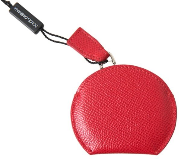 Dolce & Gabbana Elegant Red Leather Mirror Holder - Image 4