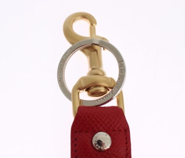 Dolce & Gabbana Chic Multicolor Raffia Leather Keychain - Image 4