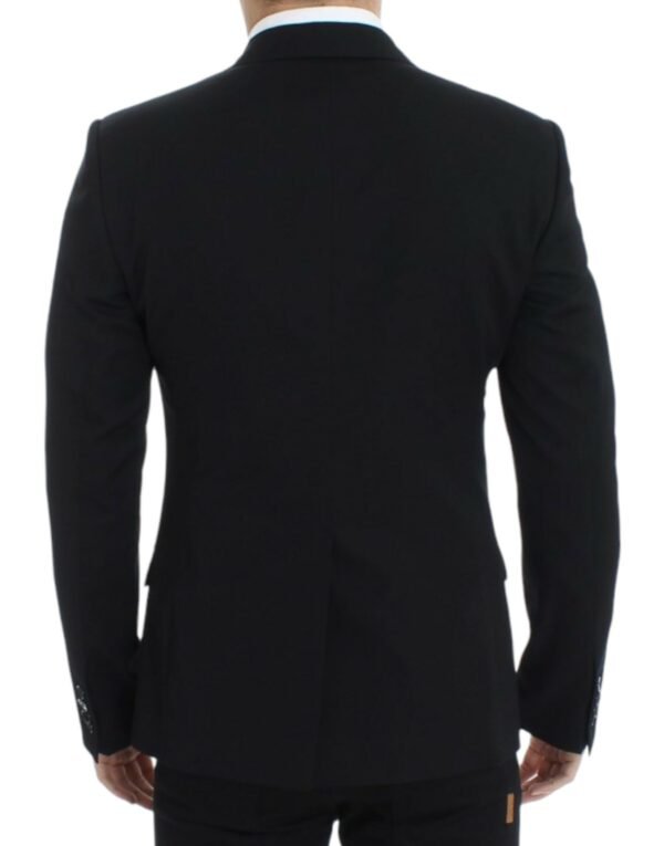 Dolce & Gabbana Elegant Slim Fit Black Wool Blazer - Image 3