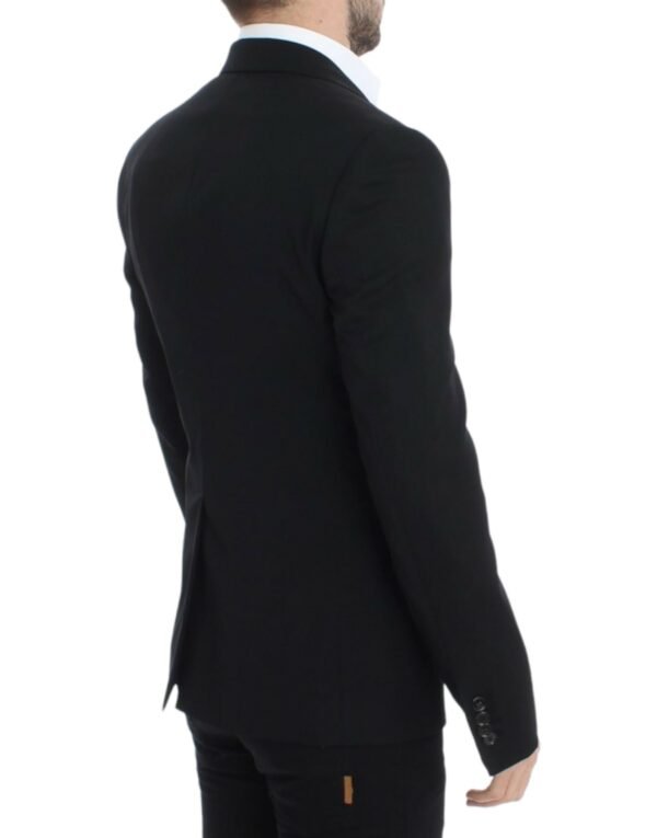 Dolce & Gabbana Elegant Slim Fit Black Wool Blazer - Image 4