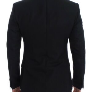 Dolce & Gabbana Elegant Black Silk Blend Sicilia Blazer