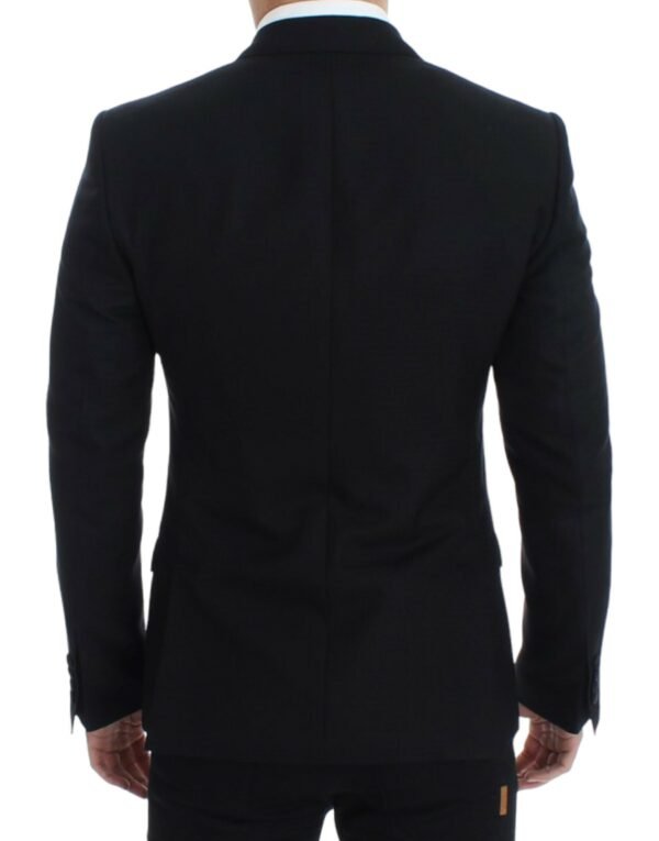 Dolce & Gabbana Elegant Black Silk Blend Sicilia Blazer - Image 3