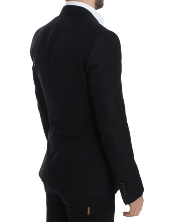 Dolce & Gabbana Elegant Black Silk Blend Sicilia Blazer - Image 4