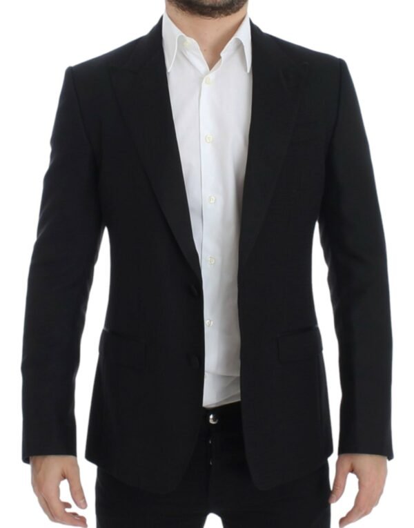 Dolce & Gabbana Elegant Black Silk Blend Sicilia Blazer - Image 6