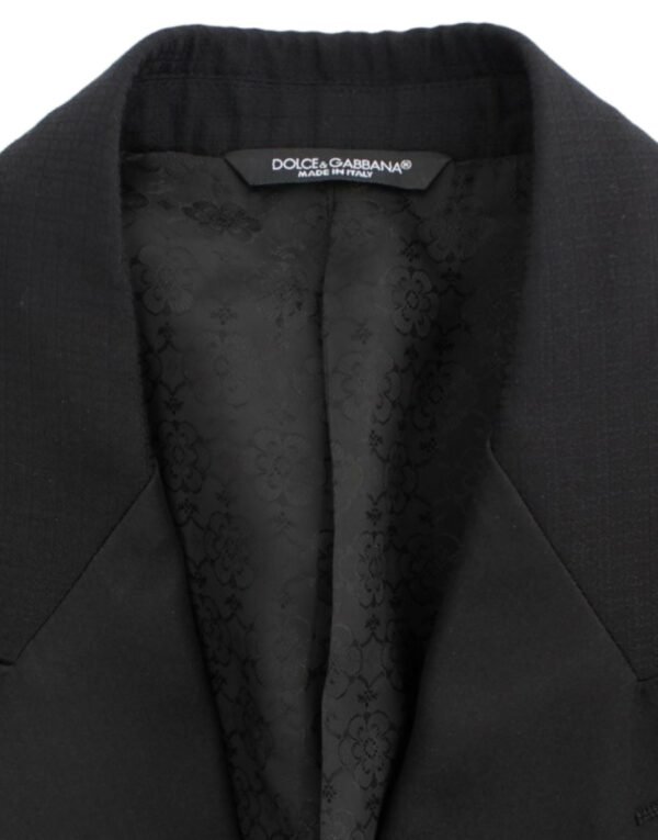 Dolce & Gabbana Elegant Black Silk Blend Sicilia Blazer - Image 8