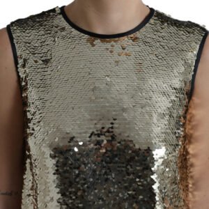 Dolce & Gabbana Elegant Silver Sequined Mini Dress